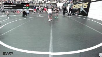 58 lbs Consolation - Hayden Gregory, Tulsa Blue T Panthers vs Boston Fry, Morrison Takedown Club