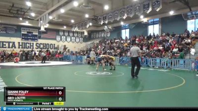 126 lbs 1st Place Match - Geo Loutfi, Vista Murrieta vs Gianni Foley, Temecula Valley