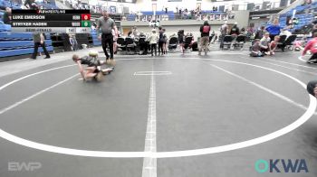 52 lbs Semifinal - Luke Emerson, Hennessey Takedown Club vs Stryker Haden, Woodward Youth Wrestling