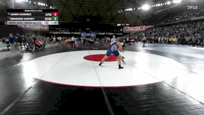 Boys 4A 215 lbs Champ. Round 1 - Jaden Ramirez, Glacier Peak vs Braeden Harvey, Mead