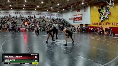 157 lbs Cons. Round 2 - Gha`Mari Clayton, Saint Vincent Saint Mary vs Niko Giatis, Highland