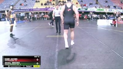 285 lbs Round 1 (16 Team) - Gabe Jacobs, Southeastern vs Excell Brooks, Marian University (IN)