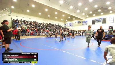 106 lbs 1st Place Match - Diego Garcia, El Dorado High School vs Nodin Verdugo, Friendly Hills Wrestling Club