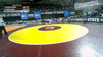 Boys 3A 190 lbs Champ. Round 2 - Nickolas Near, River Ridge vs Kaleb Klaus, Central Valley