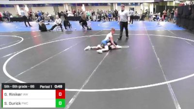 5th - 6th grade - 86 Cons. Round 3 - Silas Durick, Powerhouse Wrestling Club vs Gable Riniker, Immortal Athletics WC