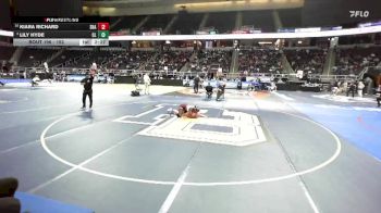 152 lbs Quarterfinal - Kiara Richard, Shaker-2 vs Lily Hyde, Chautauqua Lake-6