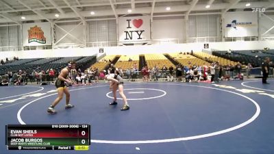 124 lbs Cons. Semi - Jacob Burgos, Deep Roots Wrestling Club vs Evan Sheils, Club Not Listed