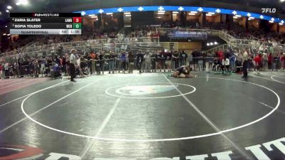 155 lbs Quarterfinal - Sofia Toledo, Wellington Community Hs vs Zaria Slater, Lake Mary