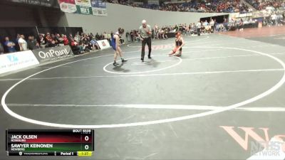 6A-120 lbs Semifinal - Jack Olsen, Roseburg vs Sawyer Keinonen, Newberg