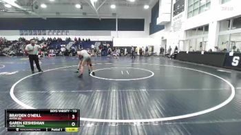 113 lbs Quarterfinal - Garen Keshishian, Aliso Niguel vs Brayden O`Neill, Mater Dei