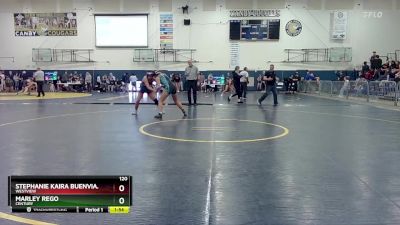 120 lbs Quarterfinal - Stephanie Kaira Buenviaje, Westview vs Marley Rego, Century