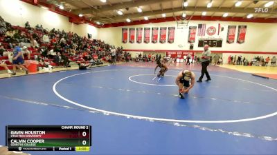 157 lbs Champ. Round 2 - Calvin Cooper, Cerritos College vs Gavin Houston, Utah Tech University