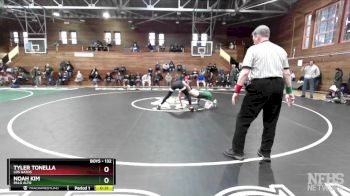 132 lbs Cons. Round 3 - Tyler Tonella, Los Gatos vs Noah Kim, Palo Alto