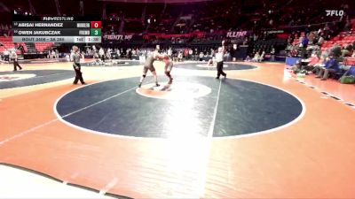 3A 285 lbs 5th Place Match - Abisai Hernandez, Mundelein (H.S.) vs Owen Jakubczak, Palatine (Fremd)