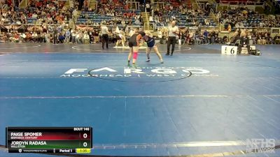 170 lbs Quarterfinal - Paige Spomer, Bismarck Century vs Jordyn Radasa, Williston