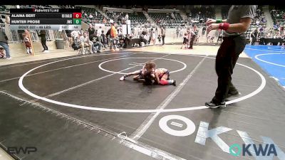 46 lbs 3rd Place - Alaina Bert, Del City Little League Wrestling vs Hunter Prose, Jay Wrestling Club