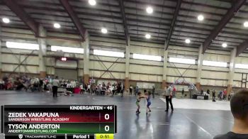 46 lbs Cons. Semi - Tyson Anderton, AndertonWrestling.com vs Zedek Vakapuna, Sanderson Wrestling Academy