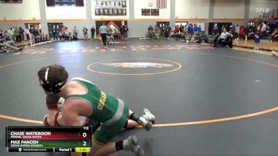 113 lbs Cons. Semi - Chase Watkinson, Prairie, Cedar Rapids vs Max Panosh, Cedar Rapids Kennedy