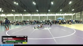 190 lbs Quarterfinal - Diego Campuzano, Nyssa vs Isaias Torres, Fruitland Middle School