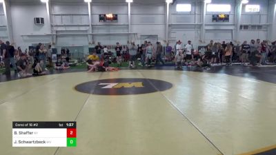 114-S Mats 1-5 3:00pm lbs Consi Of 16 #2 - Brody Shaffer, NY vs Jacob Schwartzbeck, WV
