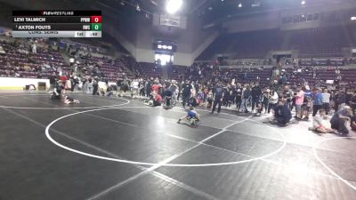 53 lbs Cons. Semis - Axton Fouts, Ridge Wrestling Club vs Levi Talmich, Pikes Peak Warriors Wrestling