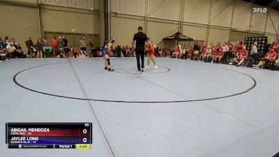 95 lbs Placement Matches (8 Team) - Abigail Mendoza, Texas Red vs Jaylee Long, Georgia Blue