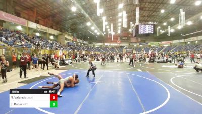 130 lbs Consi Of 8 #2 - Nikcolas Valencia, Juggernaut WC vs Logan Ruder, Victory TC