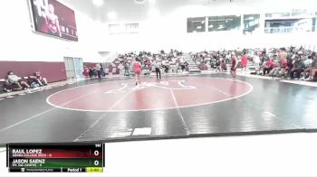 141 lbs Round 2 (3 Team) - Raul Lopez, Sierra College (RED) vs Jason Saenz, Mt. SAC (White)