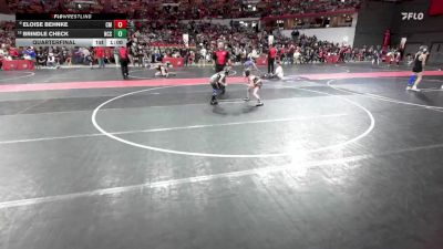 55 lbs Quarterfinal - Eloise Behnke, Cedarburg Matdogs vs Brindle Check, North Crawford Seneca