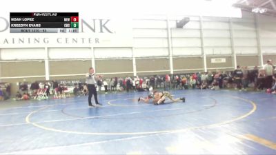 93 lbs Cons. Round 4 - Kreedyn Evans, Cougars Wrestling Club vs Noah Lopez, Montrose Elite Wrestling
