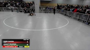 100 lbs Quarterfinal - Marley Solomon, Team Thunder Wrestling Club vs Zurri Zamora, Texas