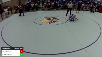 8U Boys - 70 lbs Cons. Round 2 - Ryker Pence, Greentown Wrestling Club vs Chevy Nierman, Perry Meridian Wrestling Club