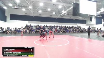 120 lbs Cons. Round 2 - Luke Farwell, Eastvale Elite vs Christian Gonzalez, RBWC (Rancho Bernardo)