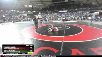 49 lbs Cons. Semi - Miles Roblan, Port Angeles Wrestling Club vs Mason Maciel, Moses Lake Wrestling Club