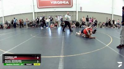 97-104 lbs Cons. Semi - TyMisha Lee, Prince George vs Olivia Woodard, Dinwiddie Wrestling Club