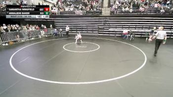 3A 100 lbs Cons. Round 3 - Annaliese Baker, Richfield vs Samantha Wingfield, Grantsville