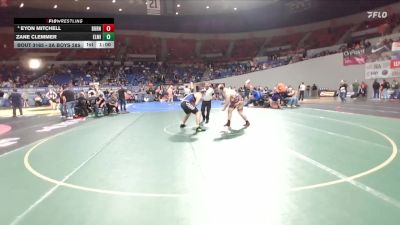 3A Boys 285 lbs Cons. Round 2 - Eyon Mitchell, Burns Boys vs Zane Clemmer, Elmira Boys