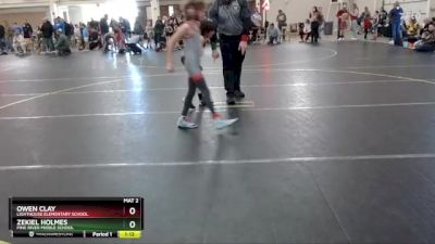 70 lbs Round 1 - Owen Clay, Lighthouse Elementary School vs Zekiel Holmes, Pine River Middle School