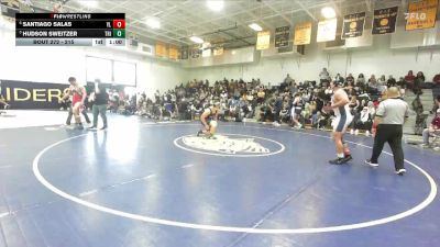 215 lbs Cons. Round 2 - Santiago Salas, Yorba Linda vs Hudson Sweitzer, Trinity Classical Academy