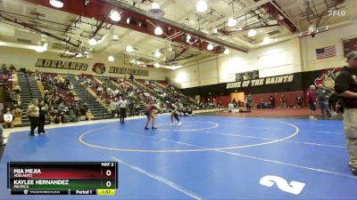 145 lbs Round 3 - Kaylee Hernandez, Pacifica vs Mia Mejia, Adelanto