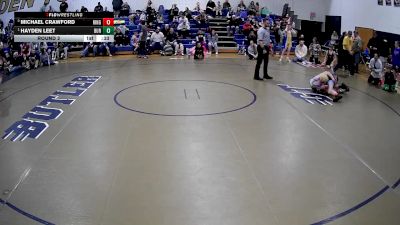 113-119 lbs Round 2 - Hayden Leet, Burrell vs Michael Crawford, Shaler / TWC / Alpha