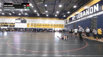 100 lbs Round Of 16 - Gabriella Roman, Greater Latrobe vs Fallon Dunne, Plum