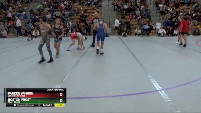 85 lbs Quarterfinal - Parker Wingen, Legends Of Gold vs Boston Frost, Team Bosco