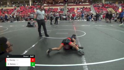 70 lbs Semifinal - Skyler Rainey, Victory Wrestling vs Xaeden Young, Oz Trojan Wrestling Club