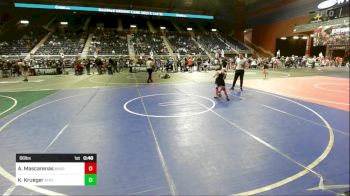 66 lbs Consi Of 8 #2 - Adeline Mascarenas, Windsor WC vs Kaden Krueger, Athlos Wrestling