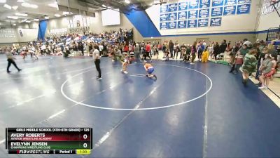 125 lbs Semifinal - Evelynn Jensen, Champions Wrestling Club vs Avery Roberts, Aviator Wrestling Academy