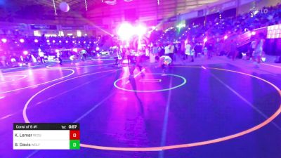 130 lbs Consi Of 8 #1 - Kobe Lemer, ReZults Wrestling vs Braylon Davis, Wolfpack Olathe Co