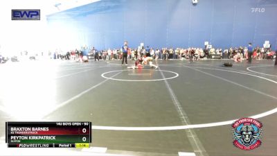 90 lbs Cons. Semi - Peyton Kirkpatrick, SlyFox vs Braxton Barnes, KS Thunderstruck