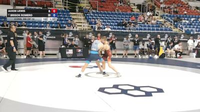 100 lbs Cons. Rd Of 16 - Jaxon Lewis, Alabama vs Brison Romero, Colorado