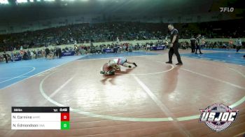 88 lbs Consi Of 16 #1 - Nathan Carmine, Amped Wrestling Club vs Nate Edmondson, Oklahoma Wrestling Academy